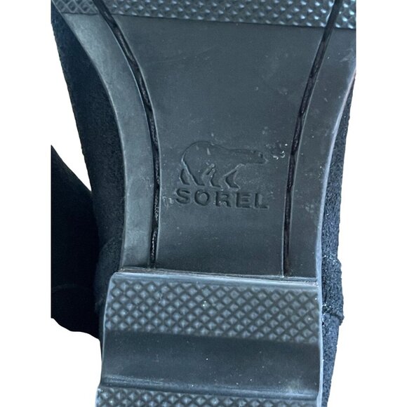 Sorel Lolla Cut Out Women's Black Suede Pull-on Ankle Boots Size 6.5 - Picture 8 of 8